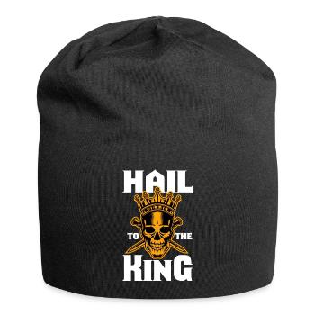 Hail To The King Skull Gift Idea - Jersey Beanie - black - Front