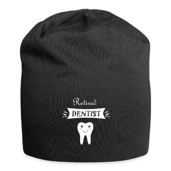 Zahnarzt Zahnärztin Rente Geschenkidee - Jersey-Beanie - Schwarz - Vorne