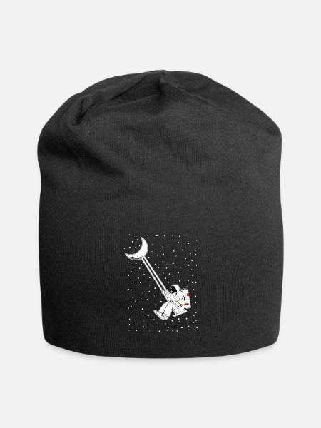 Spaceman - Jersey-Beanie - Schwarz