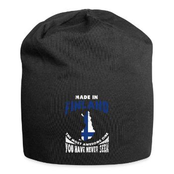 Finnland - Jersey-Beanie - Schwarz - Vorne