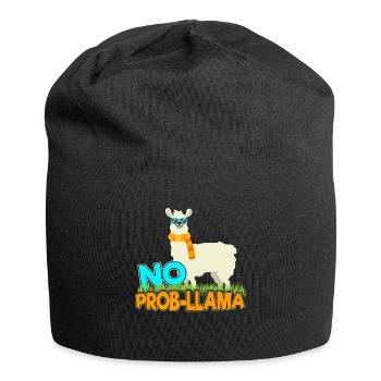 No Prob-Llama Llama Lama Alpaca Camel Gift - Jersey Beanie - black - Front
