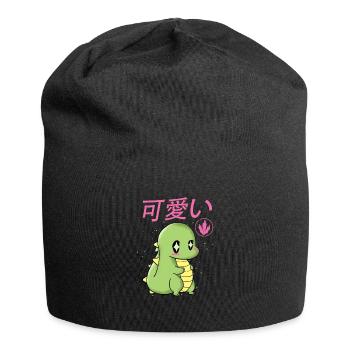 Kawaii Dino T-Rex cadeau mignon et mignon - Bonnet en jersey - noir - Devant