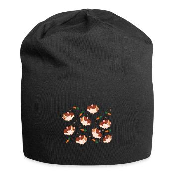 Meerschweinchen - Jersey-Beanie - Schwarz - Vorne
