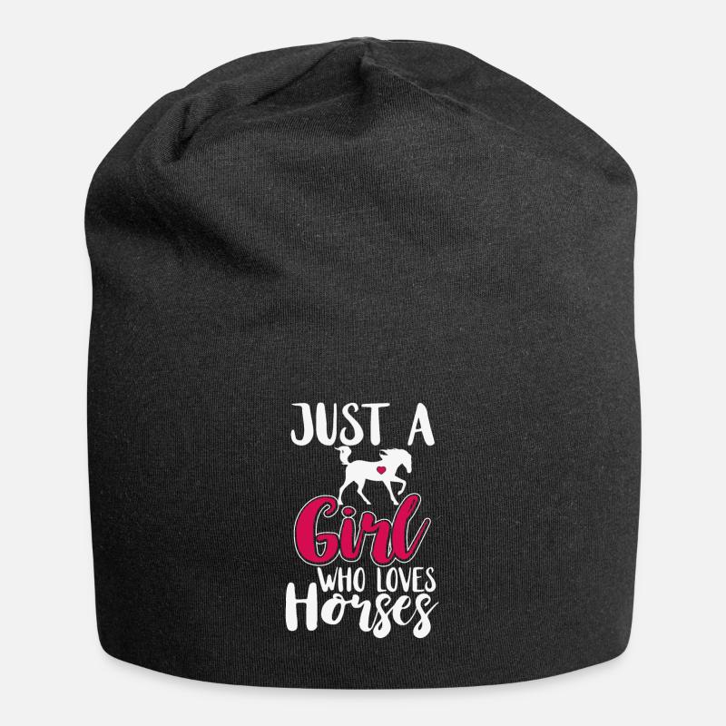 Reiten - Jersey-Beanie - Schwarz