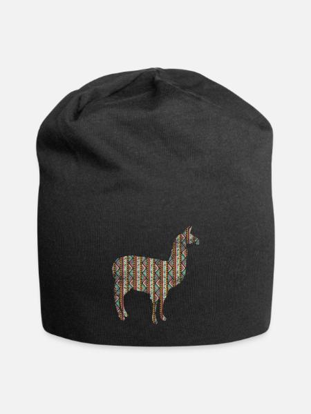lama - Bonnet en jersey - noir