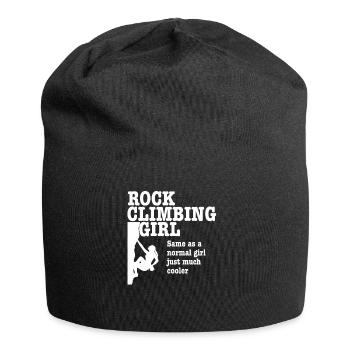 Rock Climbing Girl - Same just much cooler - Jersey-Beanie - Schwarz - Vorne