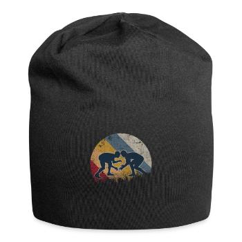 Wrestling Ringen Ringer Geschenk Vater Vatertag - Jersey-Beanie - Schwarz - Vorne