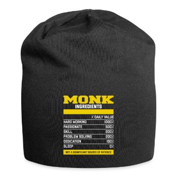 Nice Monk Ingredients T-Shirt - Jersey Beanie - black - Front