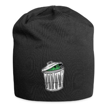 Cartoon cartoon garbage monster cookies funny idea - Jersey Beanie - black - Front