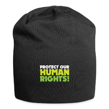Droits de l’homme Demo protest - Bonnet en jersey - noir - Devant