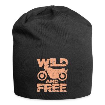 Be Wild And Free Motorrad Geschenkidee - Jersey-Beanie - Schwarz - Vorne