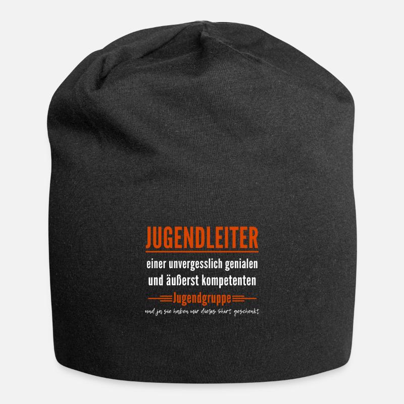 Jugendleiter Jugendgruppe Spruch Geschenk - Jersey-Beanie - Schwarz