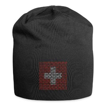 Schweiz - Jersey-Beanie - Schwarz - Vorne