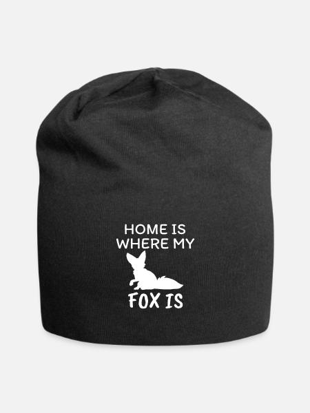 Fuchs - Jersey-Beanie - Schwarz