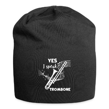 Posaune - Posaunen T-Shirt - Posaunist - Spruch - Jersey-Beanie - Schwarz - Vorne