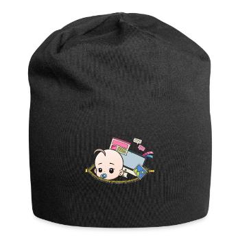 Pregnancy nerd programmer pregnant - Jersey Beanie - black - Front