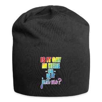 Gay Pride Is It Gay Here In Gay - Jersey Beanie - black - Front