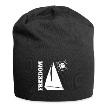 Segelschiff - Jersey-Beanie - Schwarz - Vorne