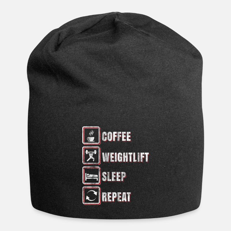 Haltérophilie routine sportive - Bonnet en jersey - noir
