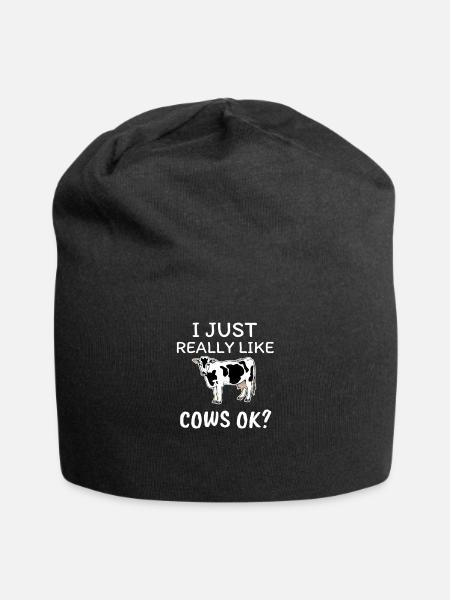 cow - Jersey Beanie - black