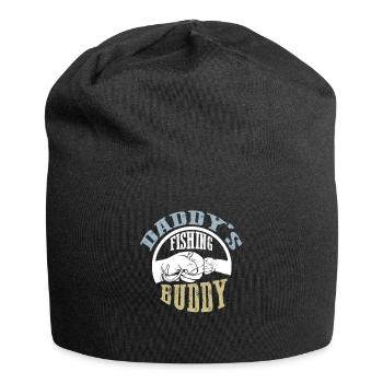 Cadeau de pêcheur de poisson bébé père pêche - Bonnet en jersey - noir - Devant