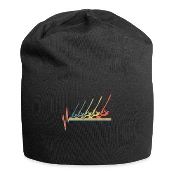 Retro Vintage Windsurfer Windsurfen - Jersey-Beanie - Schwarz - Vorne