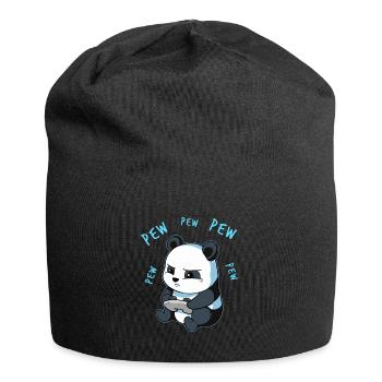 Gaming Panda Video Game Computer Console Gift - Jersey Beanie - black - Front