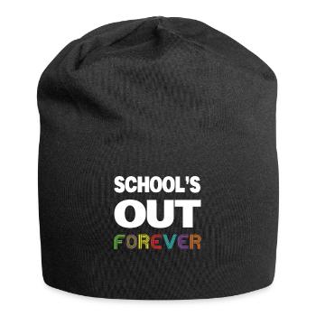 School's Out - Lustiges Lehrer Ruhestand Design - Jersey-Beanie - Schwarz - Vorne