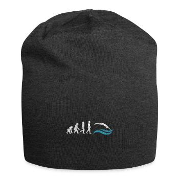 Schwimmer Evolution Affe Geschenk Sprung - Jersey-Beanie - Anthrazit - Vorne