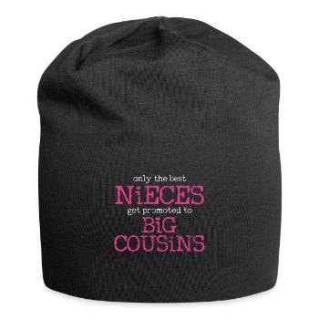 Annonce de bébé Big Cousins - Bonnet en jersey - noir - Devant