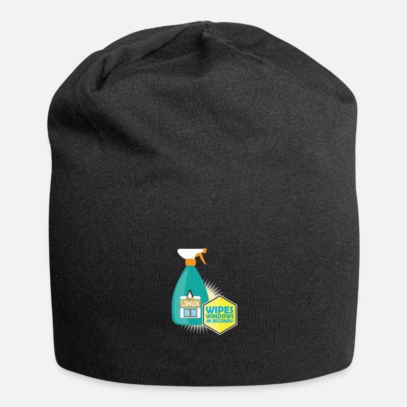 Funny Linux Penguin Tux Cleaner Gift Computer - Jersey-Beanie - Schwarz