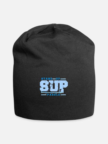 SUP Surfer im Retro Vintage Sytle, Stand Up Paddle - Jersey-Beanie - Schwarz