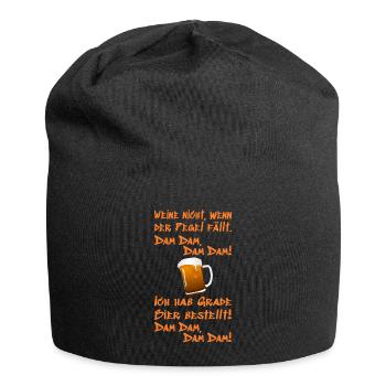 Ne pleure pas quand le niveau baisse. Dam Dam, Dam Dam - Bonnet en jersey - noir - Devant