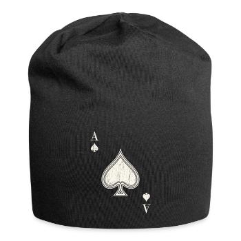 Pik-As - Jersey-Beanie - Schwarz - Vorne