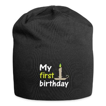 My first birthday, my first birthday - Jersey Beanie - black - Front