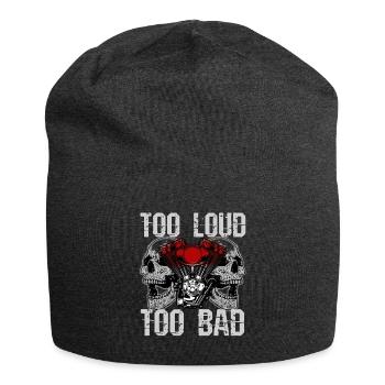 Biker biker cadeau de moto Chopper - Bonnet en jersey - charbon - Devant