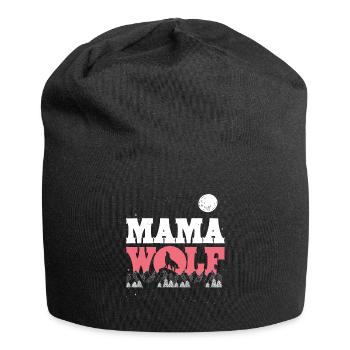 Wolf Mutter - Jersey-Beanie - Schwarz - Vorne