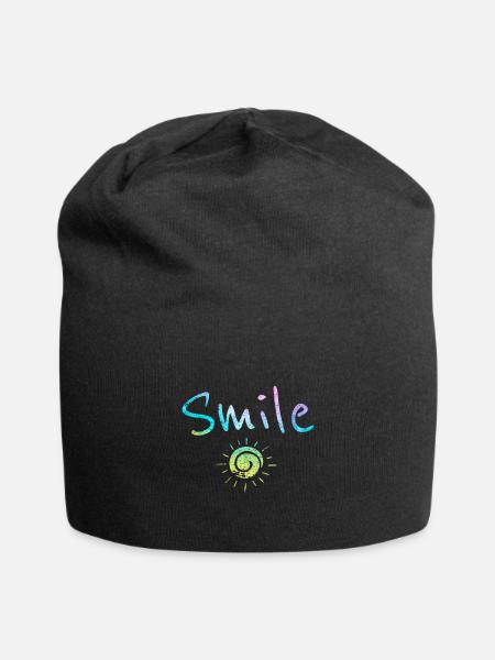 Festival Sonne Lachen Spaß Sommer tanzen Geschenk - Jersey-Beanie - Schwarz