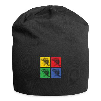Beaver Pop Art - Bonnet en jersey - noir - Devant