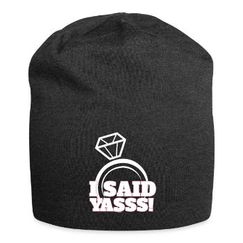 wedding - Jersey Beanie - charcoal grey - Front
