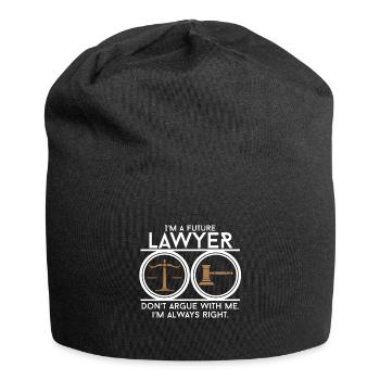 Future Lawyer Court Law Student Law Studies - Jersey Beanie - black - Front