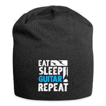 Gitarre spielen Gitarre Geschenk Gittarist - Jersey-Beanie - Schwarz - Vorne