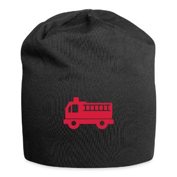 Firefighter Red Fire Truck Emergency Fire Pain - Jersey Beanie - black - Front