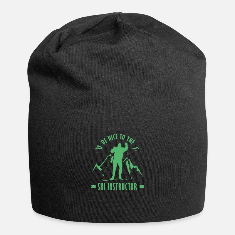 Ski instructor Ski instructor Ski instructor Ski instructor - Jersey Beanie - black