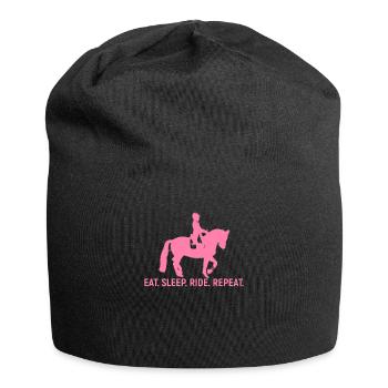 Chevaux chevaux - Bonnet en jersey - noir - Devant