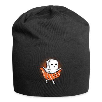 Lustig Sushi Wipe Wischtuch asiatisch Geschenk - Jersey-Beanie - Schwarz - Vorne