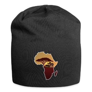 Afrika - Jersey-Beanie - Schwarz - Vorne