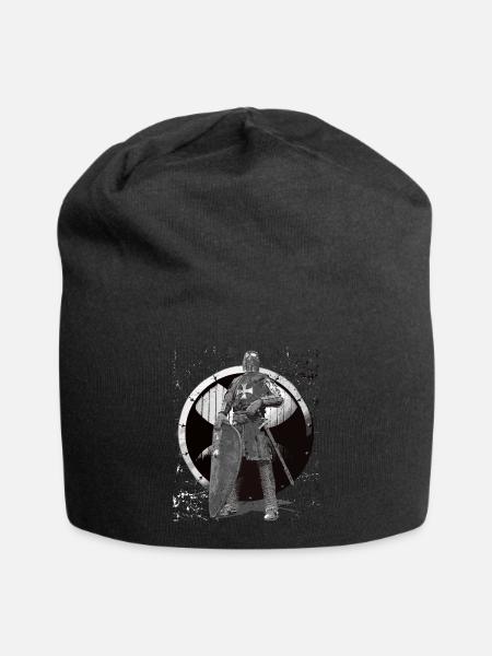 Crusader Knight Templar Knights Medieval Gift - Jersey Beanie - black