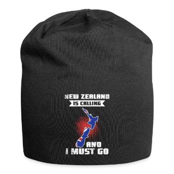 Neuseeland ruft an - Jersey-Beanie - Schwarz - Vorne