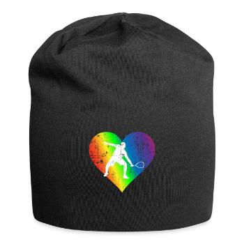 Squash Pride Rainbow Heart - Jersey Beanie - black - Front